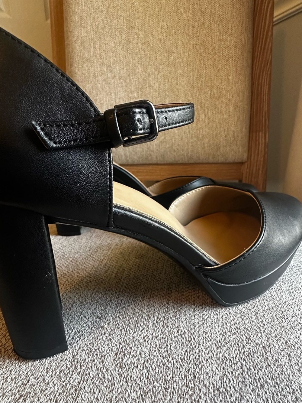 Naturalizer Bandele Black Mary Jane Block Heel platform Pumps - 7.5 - Picture 6 of 9